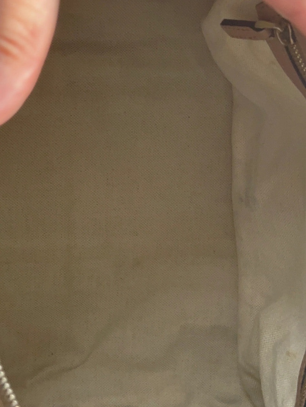 Gucci Beige GG Canvas Boston Bag with Pink and Burgundy Stripes - Picture 10 of 10